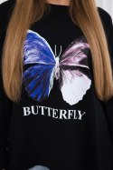 Bluzka z nadrukiem oversize czarna  