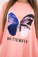 Bluzka z nadrukiem oversize morelowa  