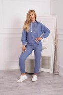 Komplet dresowy z kapturem jeansowy  