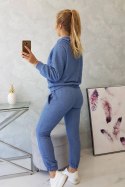 Komplet dresowy z kapturem jeansowy  