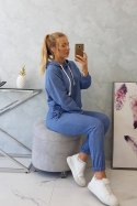 Komplet dresowy z kapturem jeansowy  