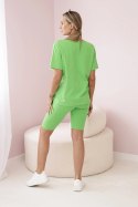 Komplet top+legginsy jasny zielony  