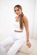 Komplet top+spodnie biały  