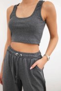 Komplet top+spodnie grafitowe  