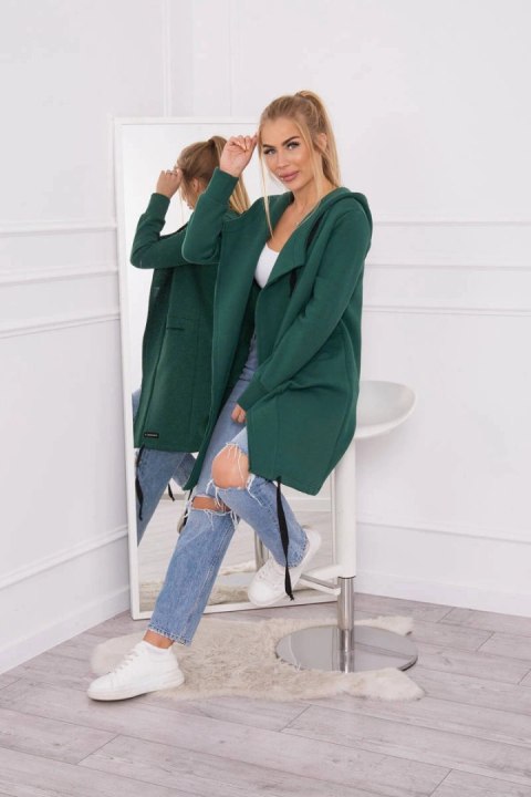 Bluza Narzutka ocieplana z kapturem ciemno zielona Bluza Narzutka ocieplana z kapturem ciemno zielona