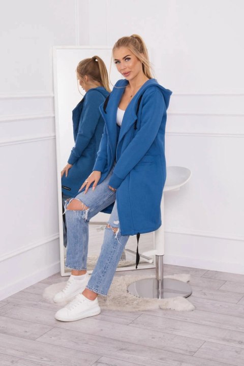 Bluza Narzutka ocieplana z kapturem jeansowa Bluza Narzutka ocieplana z kapturem jeansowa