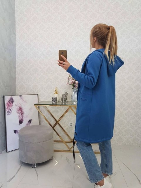 Bluza Narzutka ocieplana z kapturem jeansowa Bluza Narzutka ocieplana z kapturem jeansowa