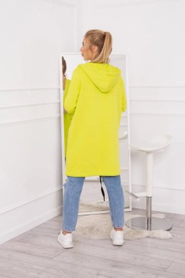 Bluza Narzutka ocieplana z kapturem pistacjowa  