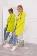 Bluza Narzutka ocieplana z kapturem pistacjowa  