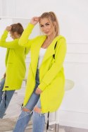 Bluza Narzutka ocieplana z kapturem pistacjowa  
