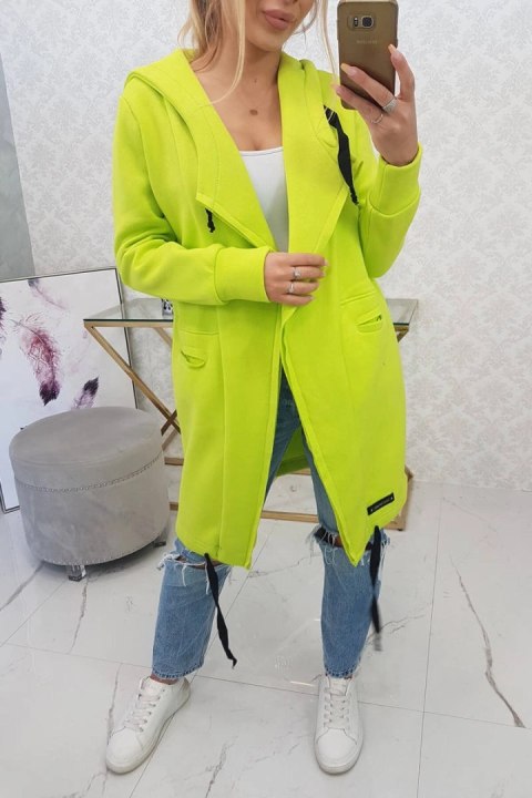 Bluza Narzutka ocieplana z kapturem pistacjowa Bluza Narzutka ocieplana z kapturem pistacjowa