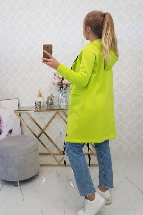 Bluza Narzutka ocieplana z kapturem pistacjowa Bluza Narzutka ocieplana z kapturem pistacjowa