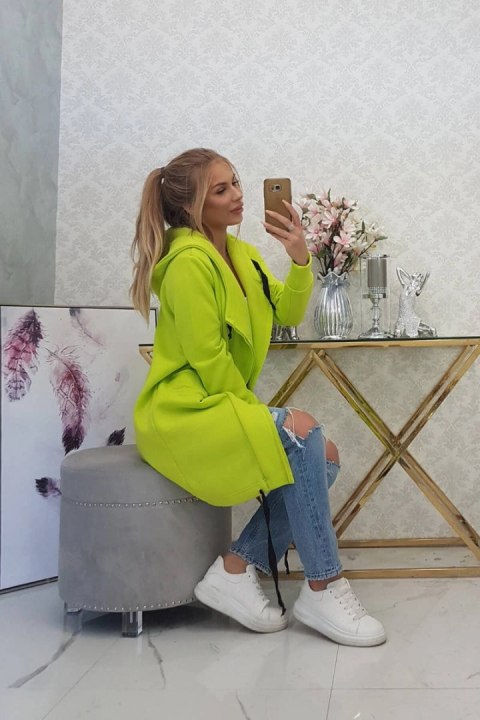 Bluza Narzutka ocieplana z kapturem pistacjowa Bluza Narzutka ocieplana z kapturem pistacjowa