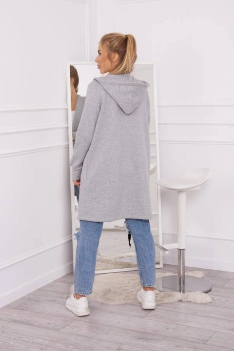 Bluza Narzutka ocieplana z kapturem szara Bluza Narzutka ocieplana z kapturem szara
