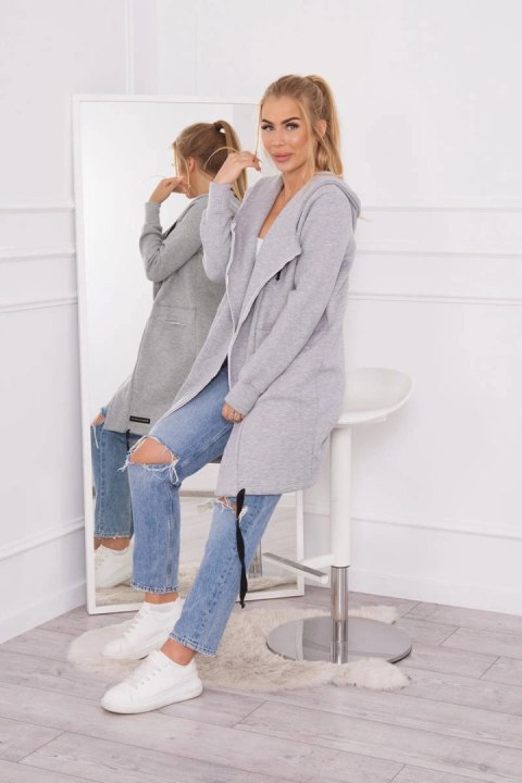 Bluza Narzutka ocieplana z kapturem szara Bluza Narzutka ocieplana z kapturem szara