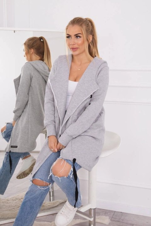 Bluza Narzutka ocieplana z kapturem szara Bluza Narzutka ocieplana z kapturem szara