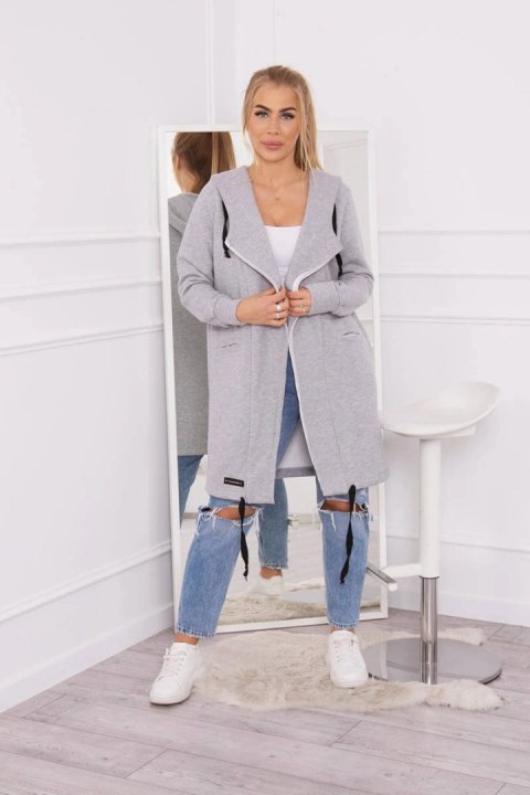 Bluza Narzutka ocieplana z kapturem szara Bluza Narzutka ocieplana z kapturem szara