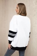 Bluza ocieplana Malibu biały+czarny  