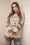 Bluza ocieplana Malibu ciemno beżowy+mocca  