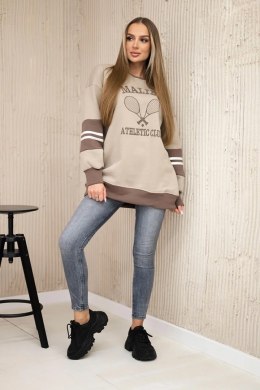 Bluza ocieplana Malibu ciemno beżowy+mocca  