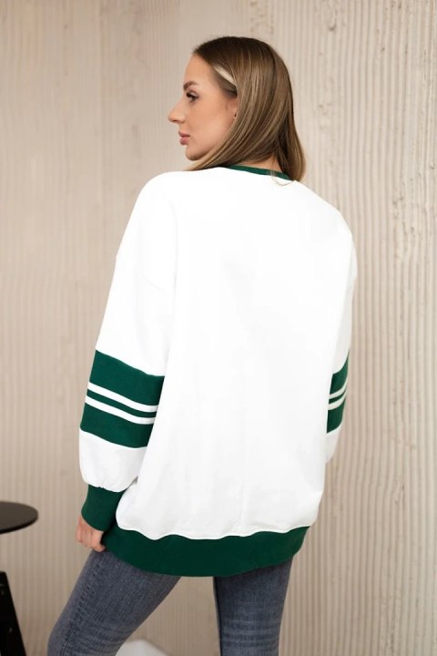 Bluza ocieplana Malibu ecru+ ciemno zielony Bluza ocieplana Malibu ecru+ ciemno zielony