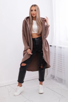 Bluza ocieplana długa mocca  