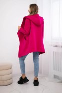 Bluza ocieplana z asymetrycznym suwakiem fuksja  