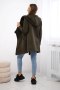 Bluza ocieplana z asymetrycznym suwakiem khaki  