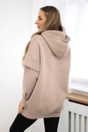 Bluza ocieplana z półgolfem ciemno beżowa  