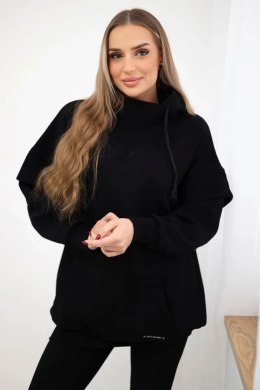 Bluza ocieplana z półgolfem czarna  