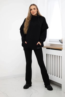 Bluza ocieplana z półgolfem czarna  