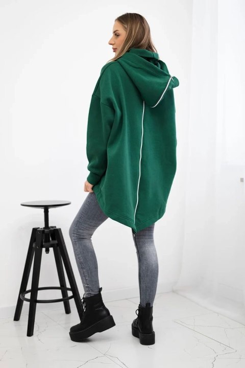 Bluza ocieplana z suwakiem z tyłu ciemno zielona Bluza ocieplana z suwakiem z tyłu ciemno zielona