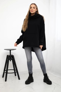 Bluza ocieplana z suwakiem z tyłu czarna  