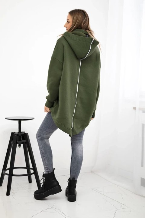 Bluza ocieplana z suwakiem z tyłu khaki Bluza ocieplana z suwakiem z tyłu khaki