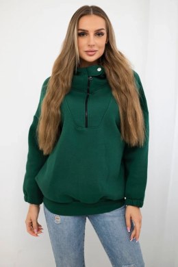 Bluza z kapturem ciemno zielona  
