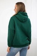Bluza z kapturem ciemno zielona  