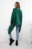 Bluzka z nadrukiem oversize ciemno zielona  