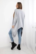 Bluzka z nadrukiem oversize szara  