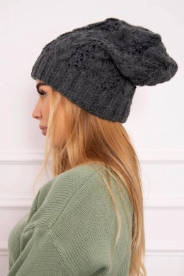 Czapka Motyl K234 ciemno szara  