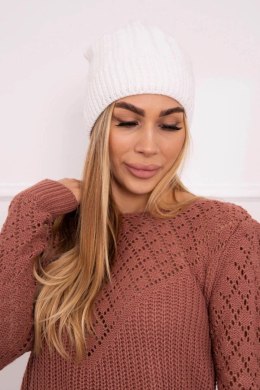 Czapka z polarem Anna K238 biała  