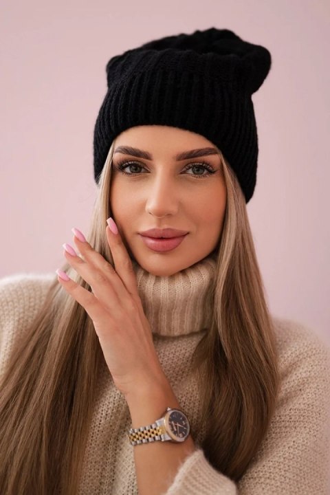 Czapka z polarem Anna K238 czarna  