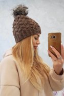 Czapka z polarem Daria K217 cappuccino  