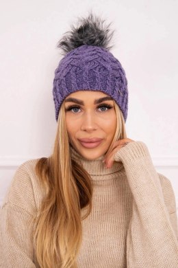 Czapka z polarem Daria K217 fioletowa  