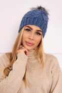 Czapka z polarem Daria K217 jeansowa  