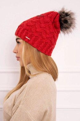 Czapka z polarem Daria K217 malinowa  