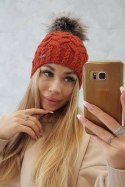 Czapka z polarem Daria K217 ruda  