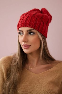 Czapka z polarem Iwona K221 bordowa  