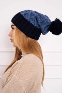Czapka z polarem Milano K203 jeans+granatowy  