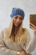 Czapka z polarem Milano K203 jeans melanż+jeans  