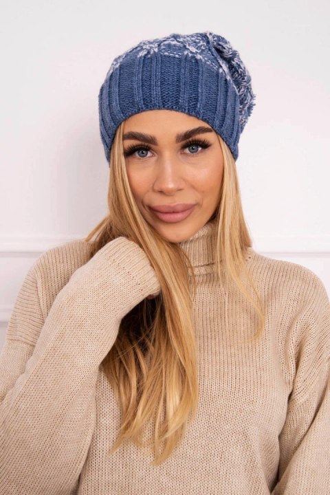 Czapka z polarem Milano K203 jeans melanż+jeans Czapka z polarem Milano K203 jeans melanż+jeans